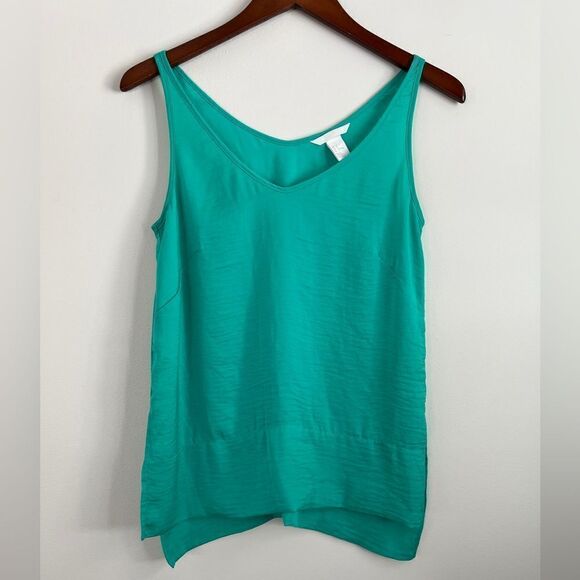 H&M Sleeveless Green Tank Blouse | Size 6 - Picture 1 of 7